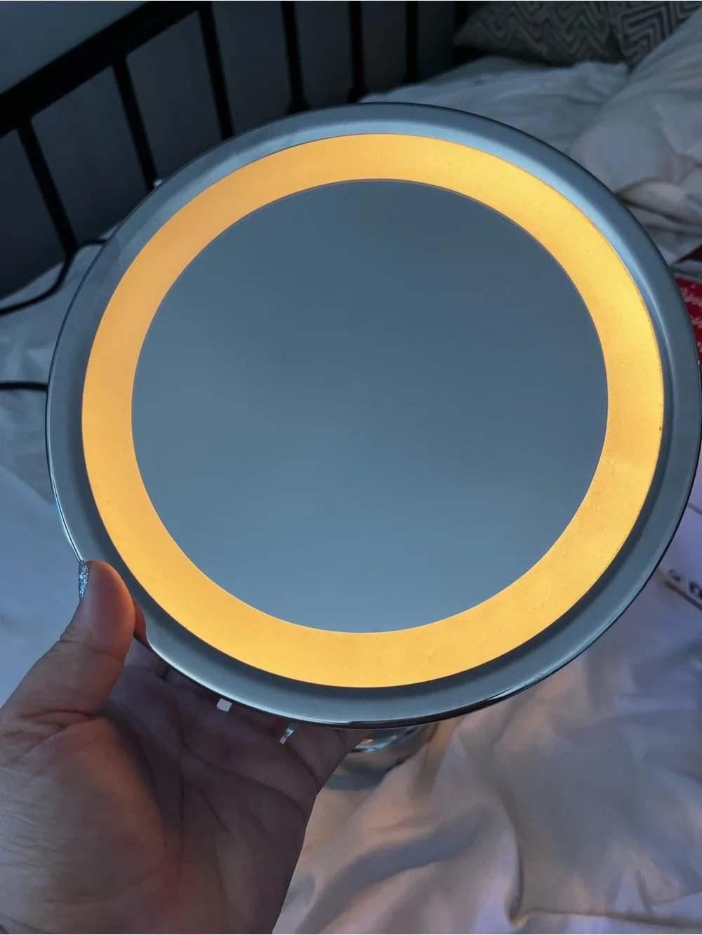 Silver LED Lighted Mirror